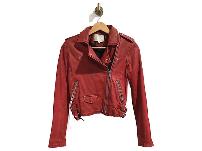 IRO  Jackets T.International S Leather Red  ref.859791