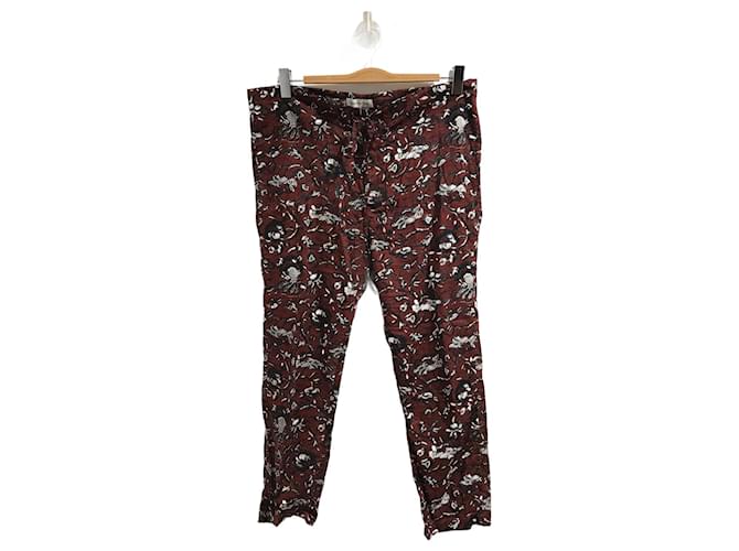 ISABEL MARANT ETOILE  Trousers T.International XS Cotton Dark red  ref.859796