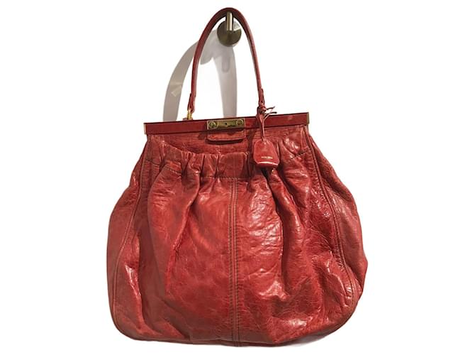 MIU MIU  Handbags T.  Leather Red  ref.859801