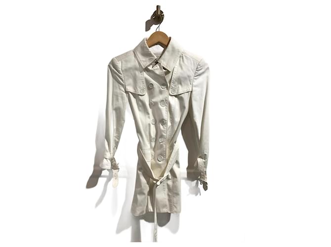 BURBERRY  Coats T.International XS Cotton White  ref.859822