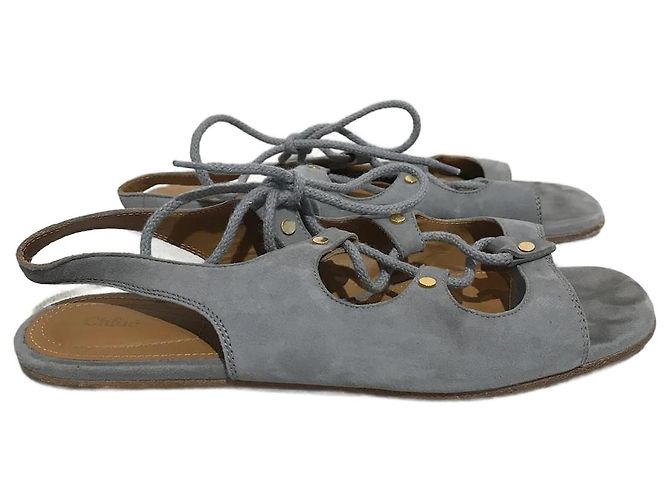 Chloé CHLOE Sandalen T.EU 36.5 Wildleder Grau
