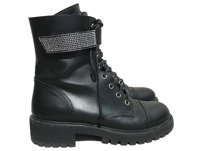 Botines GIUSEPPE ZANOTTI T.EU 36.5 Cuero Negro