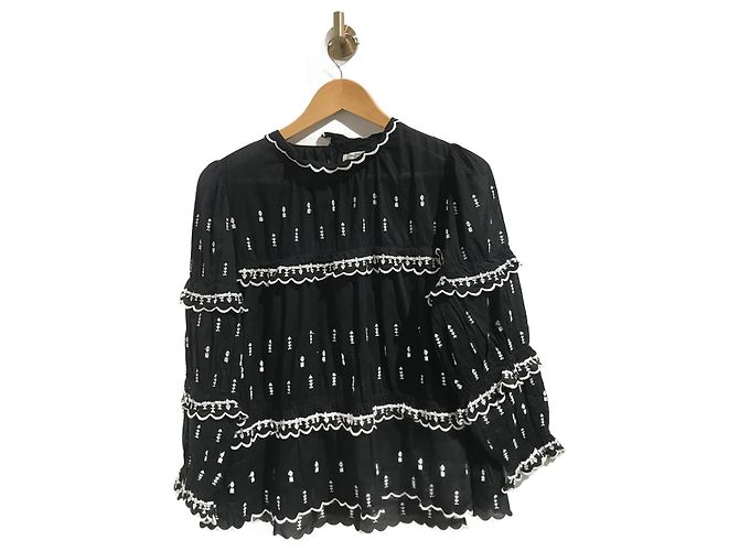 ISABEL MARANT ETOILE Tops T.Internacional S Algodón Negro
