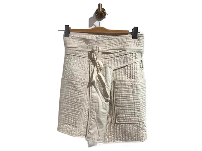 ISABEL MARANT  Skirts T.International XS Cotton Beige  ref.859952