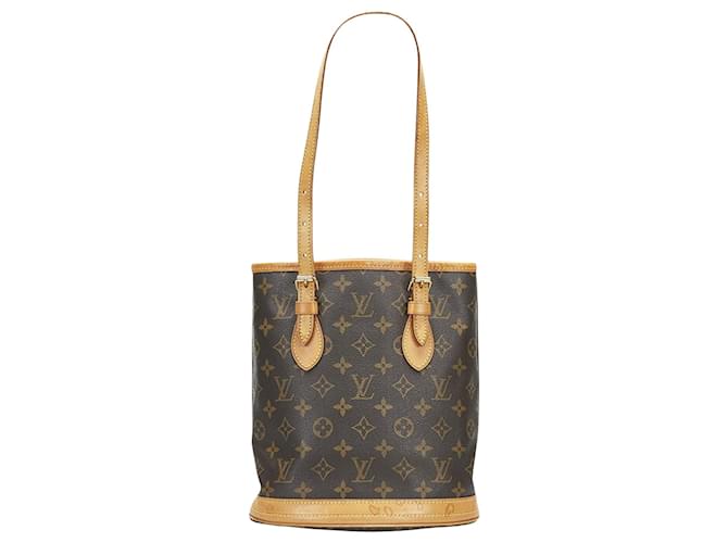 Louis Vuitton Bucket Brown Cloth  ref.860094