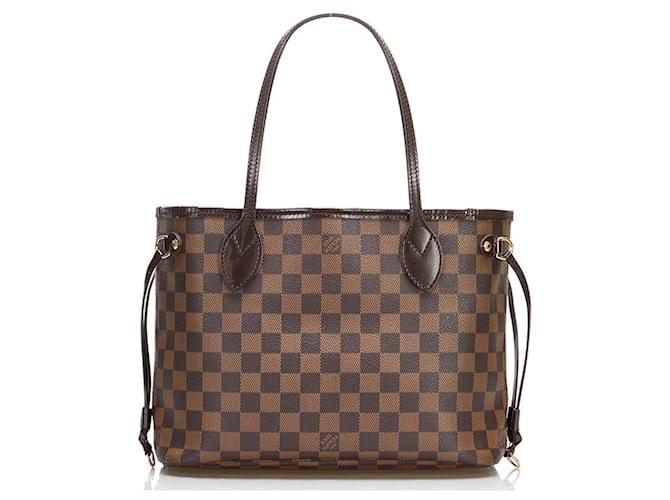 Louis Vuitton Neverfull PM Brown Cloth  ref.860163