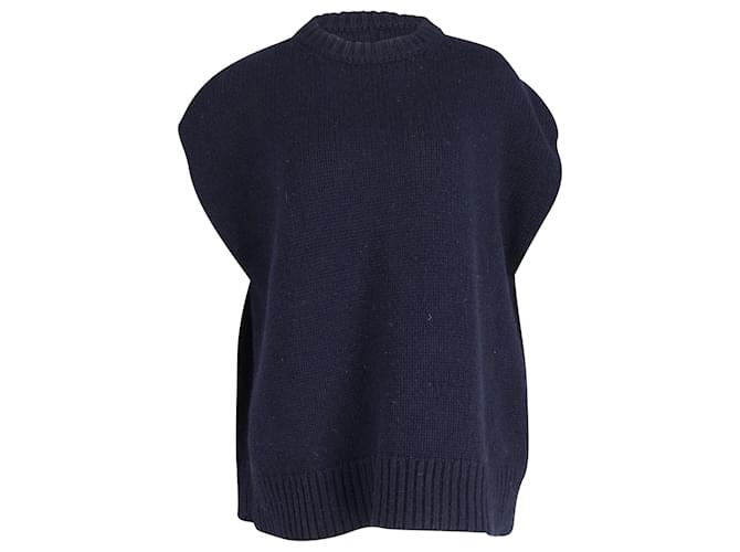 The Row Dannel Sweater Vest in Navy Blue Wool  ref.860366