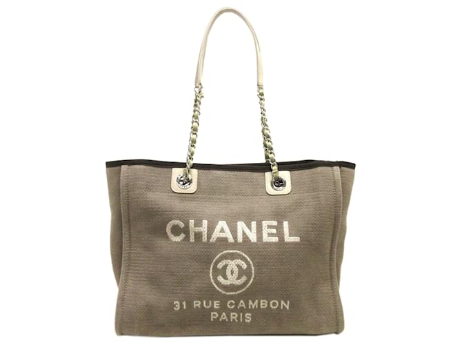 Chanel Brown Deauville Tote