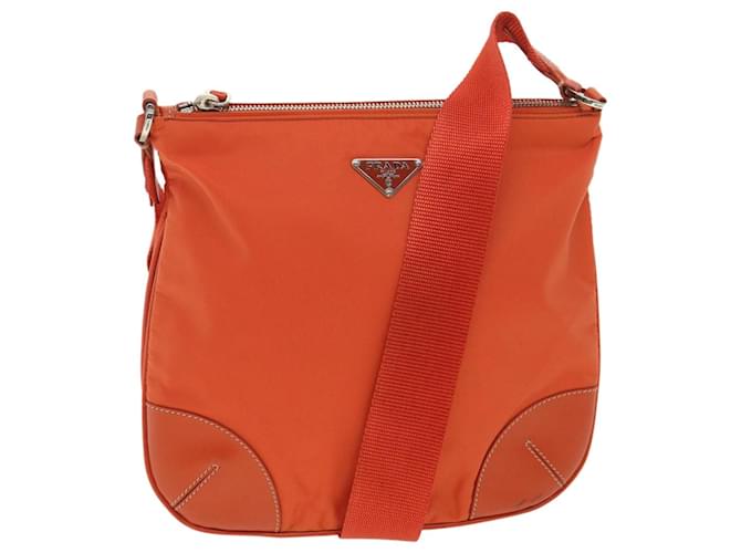 Prada orange nylon cheap bag