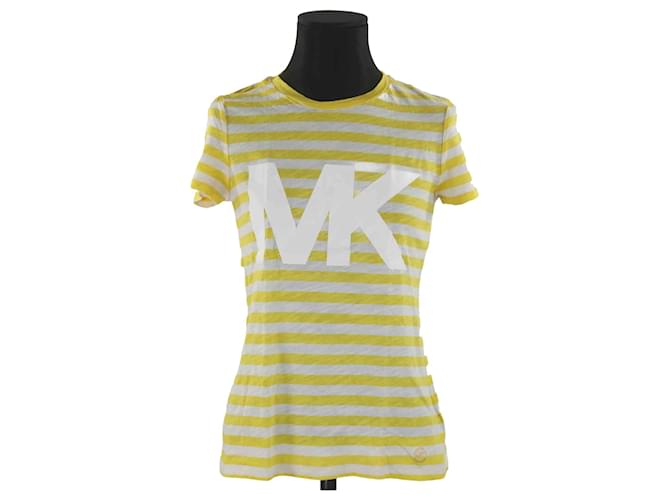 T-shirt Michael Kors 34 Coton Jaune  ref.861130