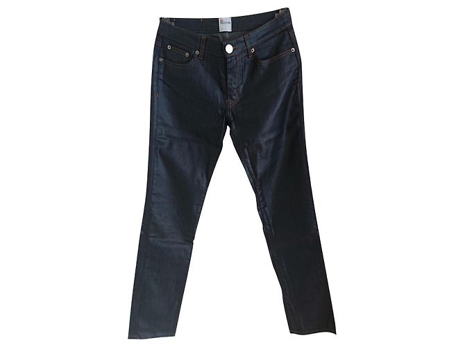 Red Valentino jeans dark grey coated canvas effect