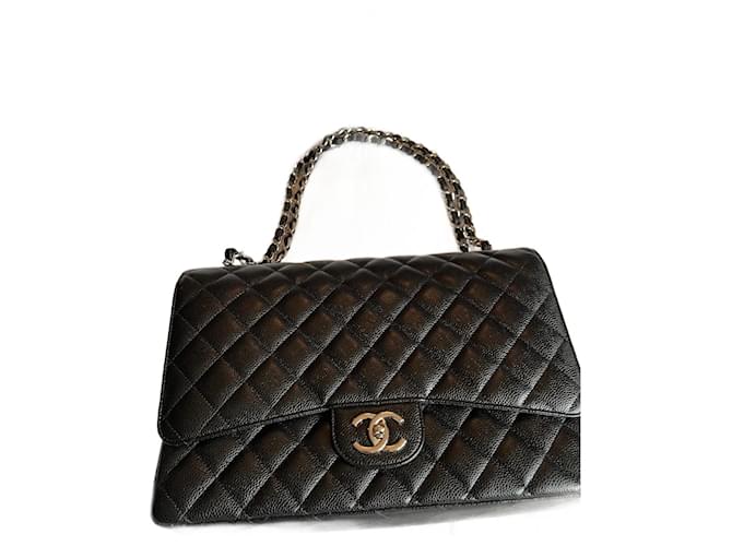 Timeless Chanel Jumbo clássico atemporal Preto Couro  ref.859944