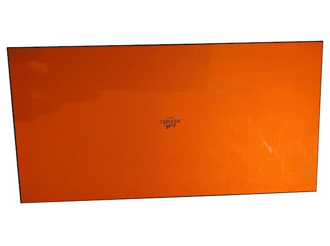 Hermès scatola dello scialle Arancione  ref.860003