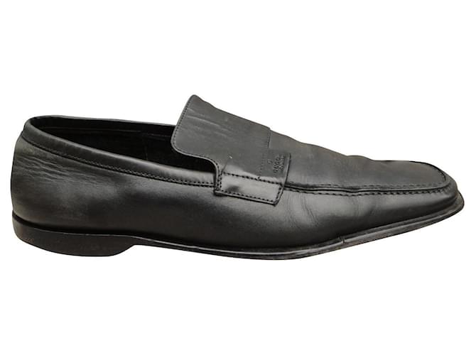 gucci p loafers 45 Black Leather  ref.860281