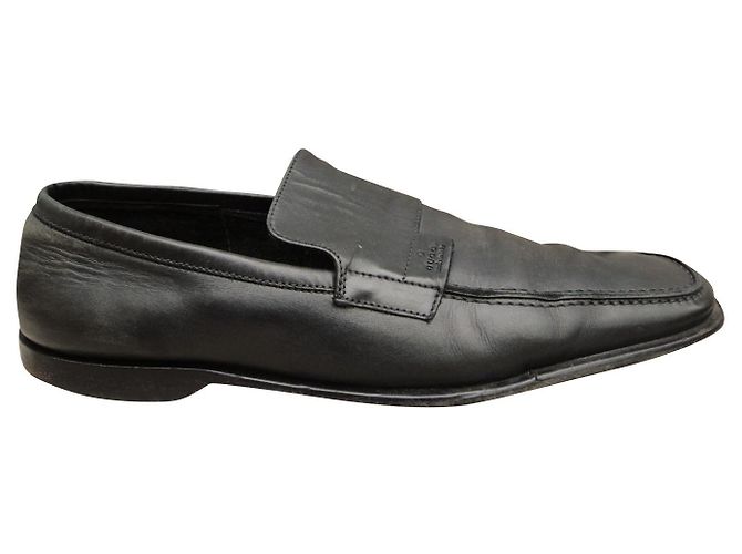 Mocassini Gucci in pelle nera 45 fr 44 it Nero