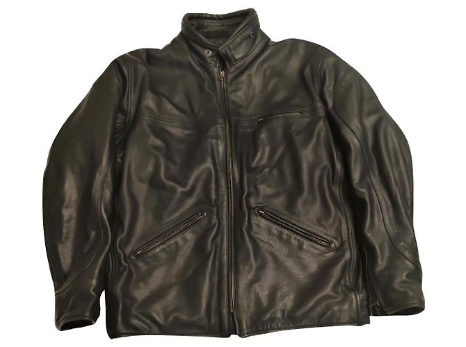 Autre Marque Giacca da Moto SOBIRAC in Pelle Nera XL Nero