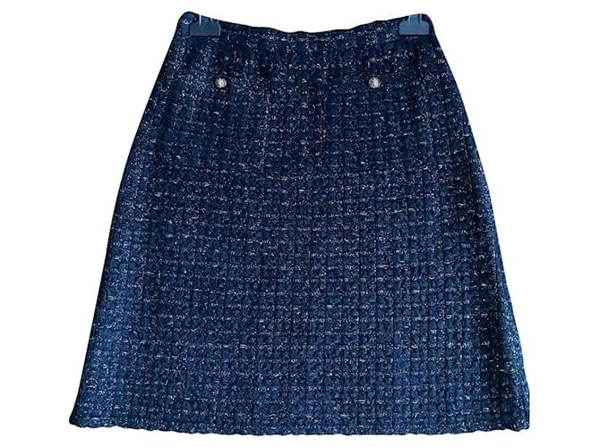 Chanel Skirts Black Wool  ref.860837
