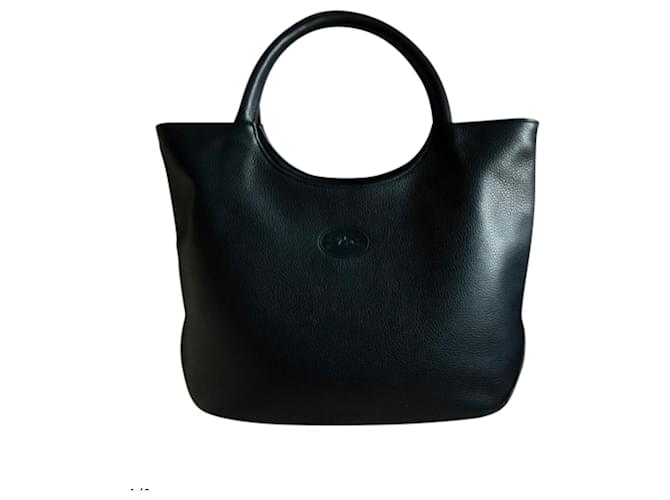 Longchamp Tote Navy blue Leather  ref.861410