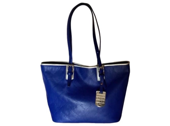 Borsa a secchiello Longchamp in pelle blu