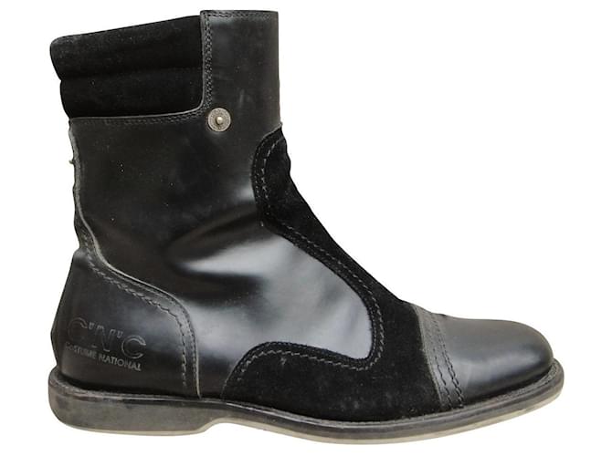 Costume National CNC National Costume ankle boots p 41 Black Leather  ref.861463