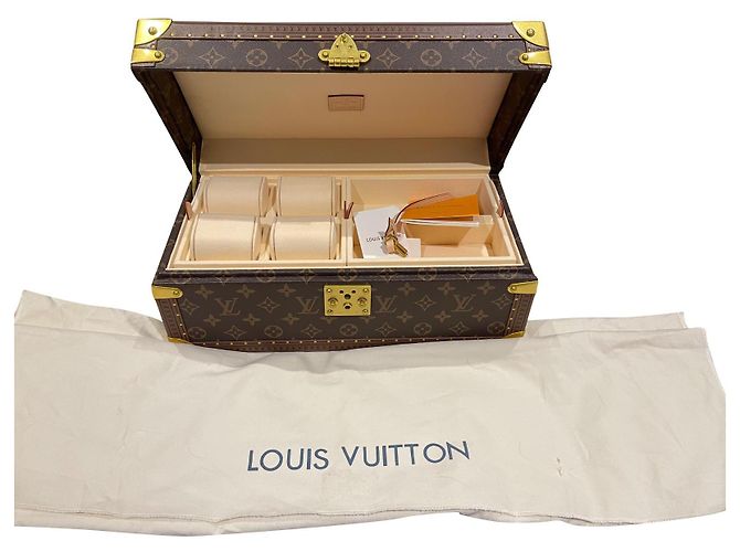 Scatola Accessori Louis Vuitton Marrone Beige Tessuto