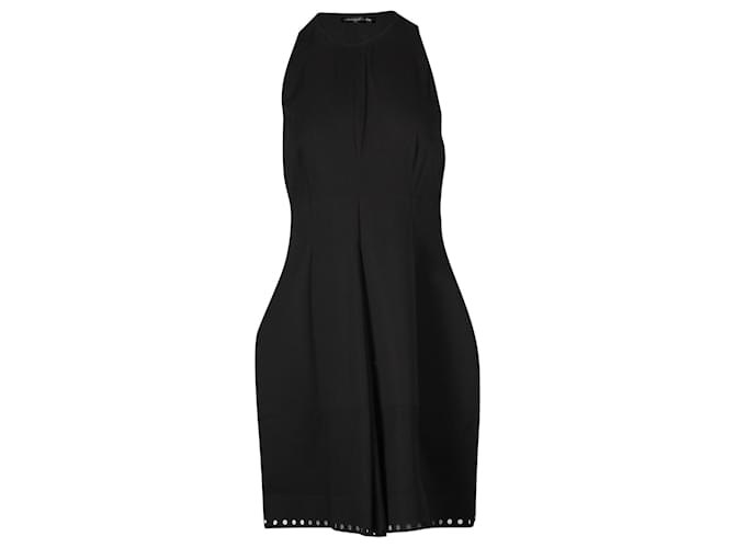 Mini abito Balenciaga Halter in seta nera Nero  ref.861549