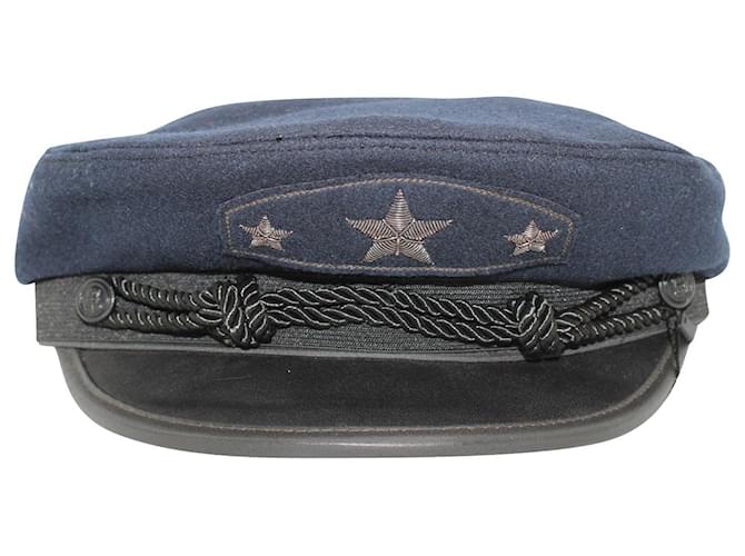 Ralph Lauren RRL Captain Hat en laine bleu marine  ref.861555