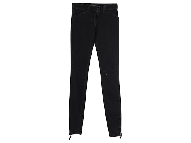 Jeans slim fit Balenciaga Stonewashed in denim di cotone nero  ref.861566