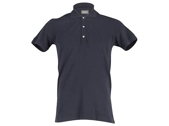 Dolce & Gabbana Kurzarm-Poloshirt aus schwarzer Baumwolle  ref.861597