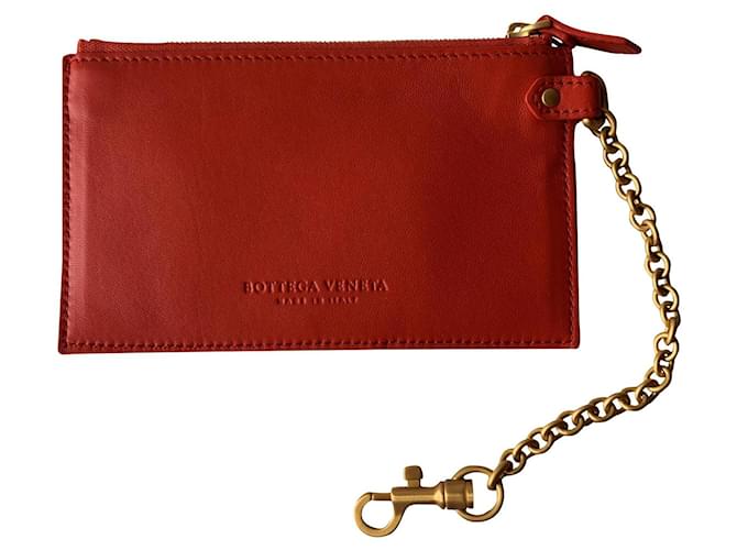 Bottega Veneta Clutch bags Red Leather  ref.861599