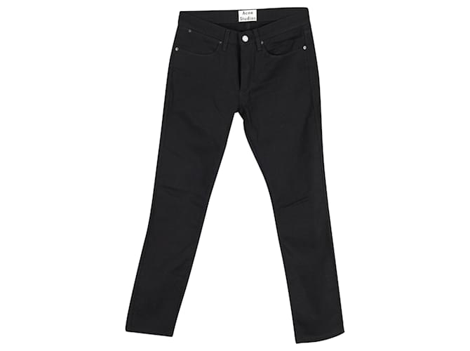 Acne Studios Slim Fit Max Jeans in Black Cotton  ref.861605