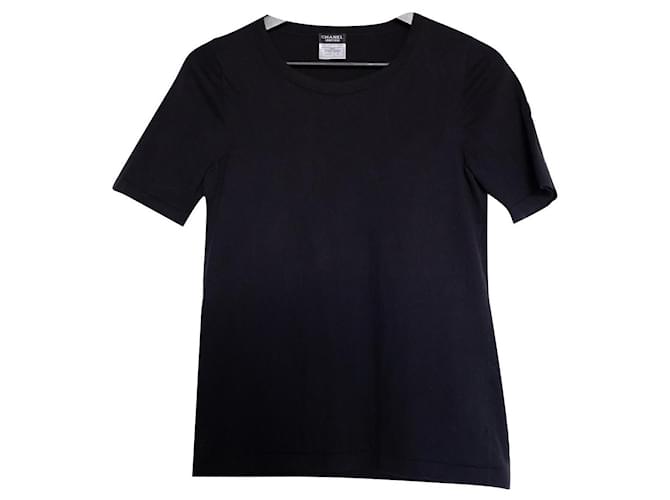 Cambon Haut Chanel Uniforme Noir Coton  ref.861648