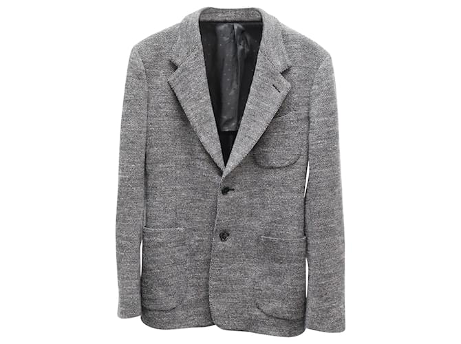 Dolce & Gabbana Single-Breasted Blazer Coat in Grey Wool  ref.861723