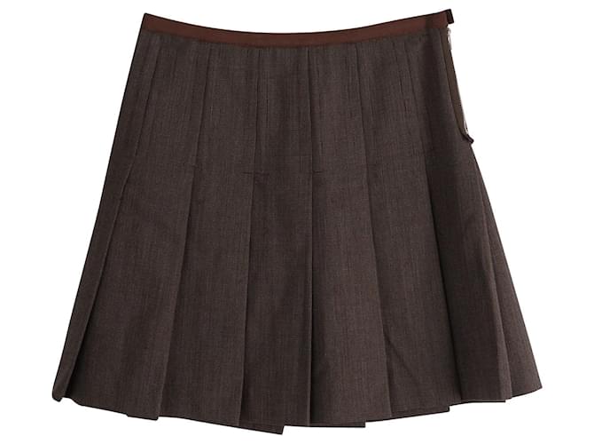 Marc Jacobs Pleated Skirt in Brown Wool  ref.861728