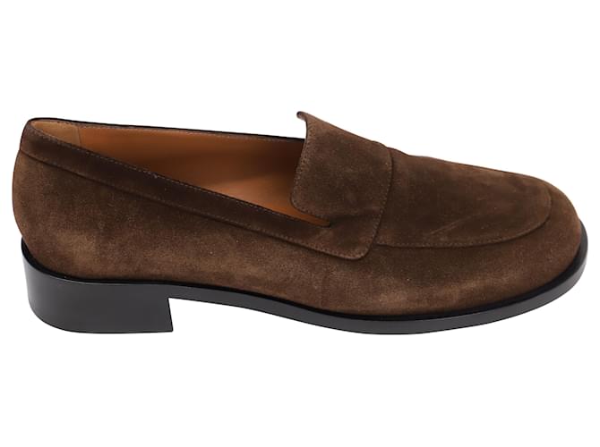 The Row Garcon Loafer aus braunem Kalbsleder und Wildleder