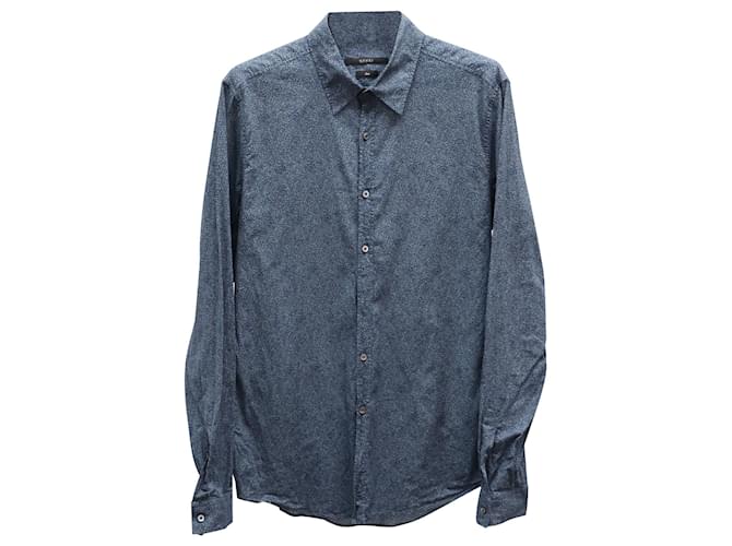 Printed Cotton Poplin Shirt in Blue - Gucci