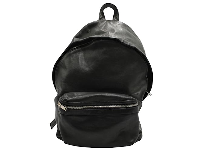 Saint Laurent City Backpack in Black Leather  ref.861792