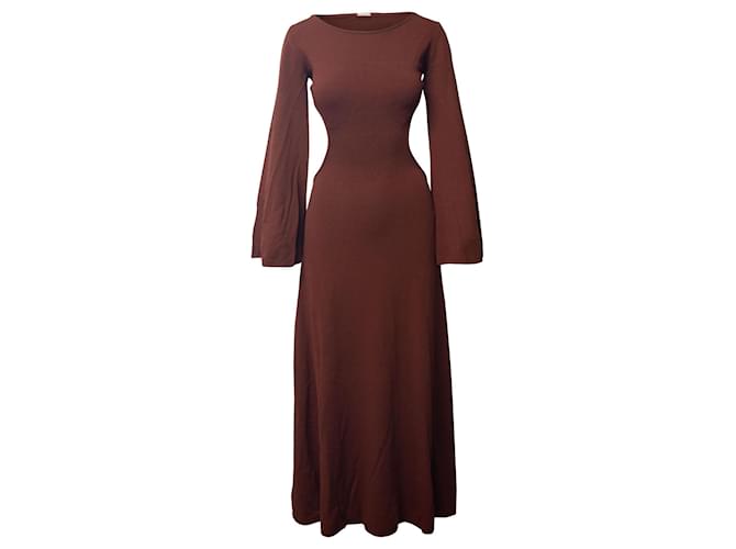 Cult Gaia Carla Maxi Dress in Brown Rayon Cellulose fibre  ref.861849