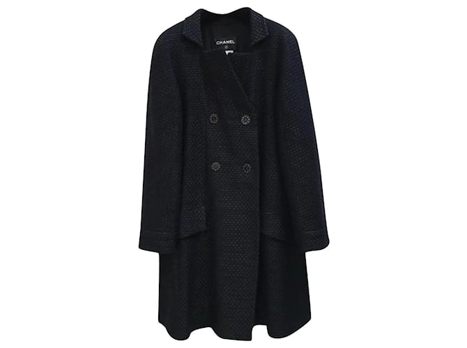 Cappotto in tweed nero Chanel Paris Seoul  ref.861864