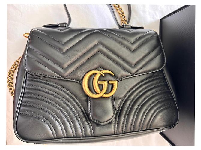 Gucci Mini sac à main GG Marmont Noir