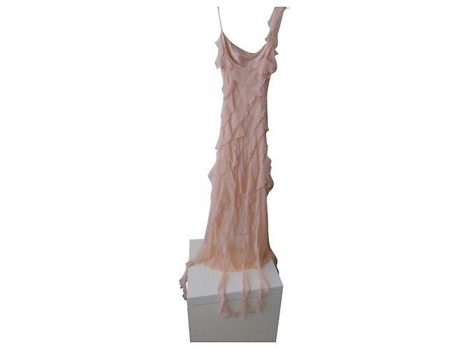Vestido de seda rosa Renato Nucci