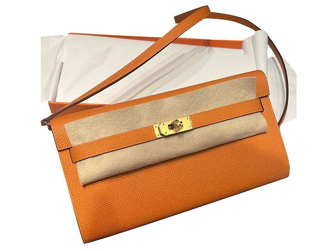 Hermès Birkin To Go Pouch Orange Leather