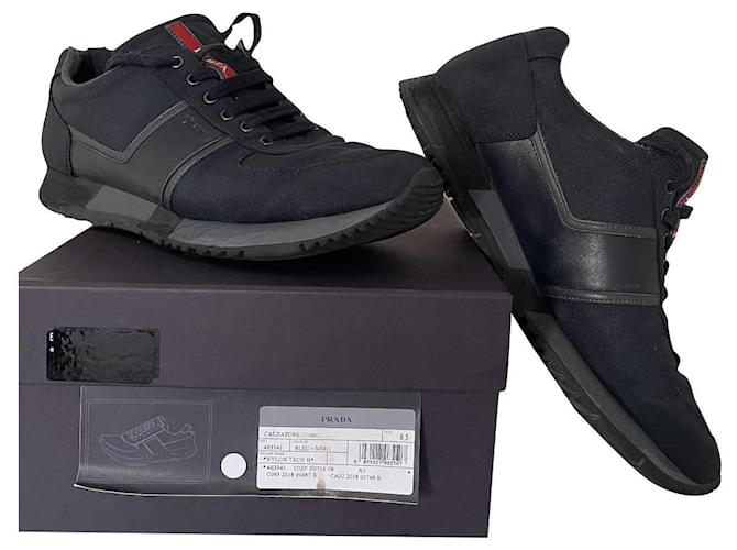 Prada sneakers navy blue  ref.862067