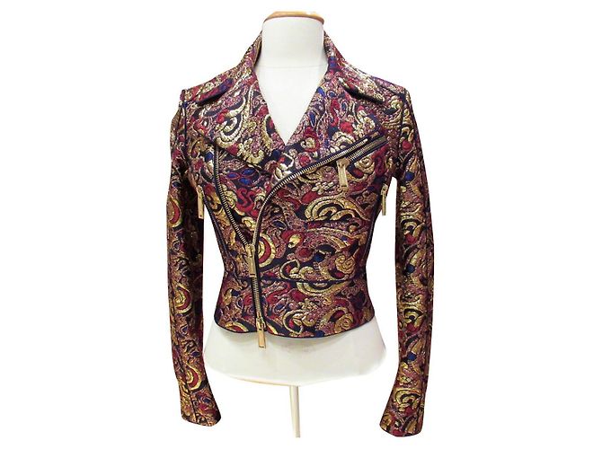 Dsquared2 giacca di broccato d'oro Multicolore