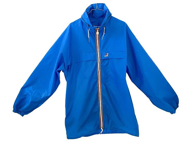 Windjacke Banane K-Way Majorel Blau Größe 8 Polyamid