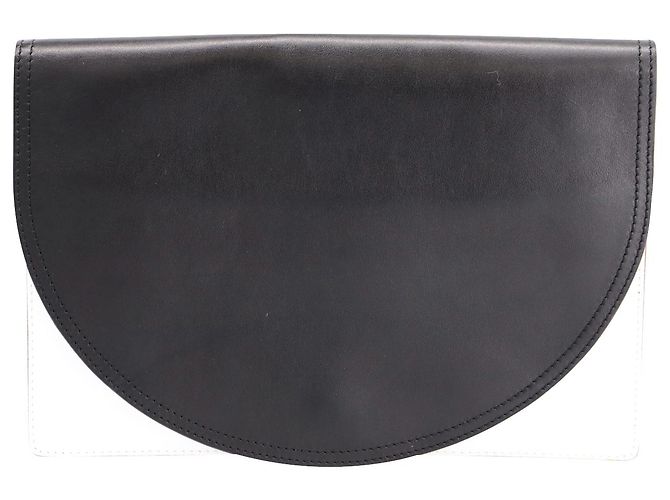 Max Mara MaxMara Color Block Envelope Clutch Bag in Multicolor Leather