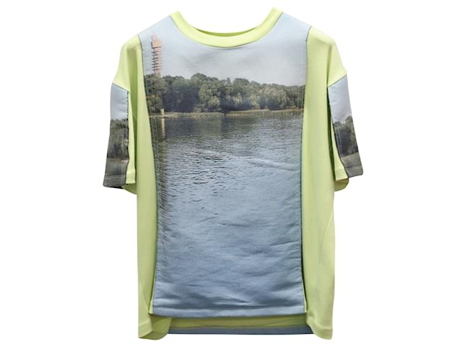 Camiseta Acne Studios Ebannel Landscape Jersey em algodão multicolorido Multicor  ref.862126