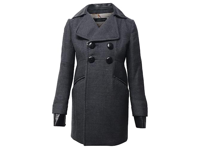 Dsquared2 Double-Breasted Coat in Grey Wool  ref.862131