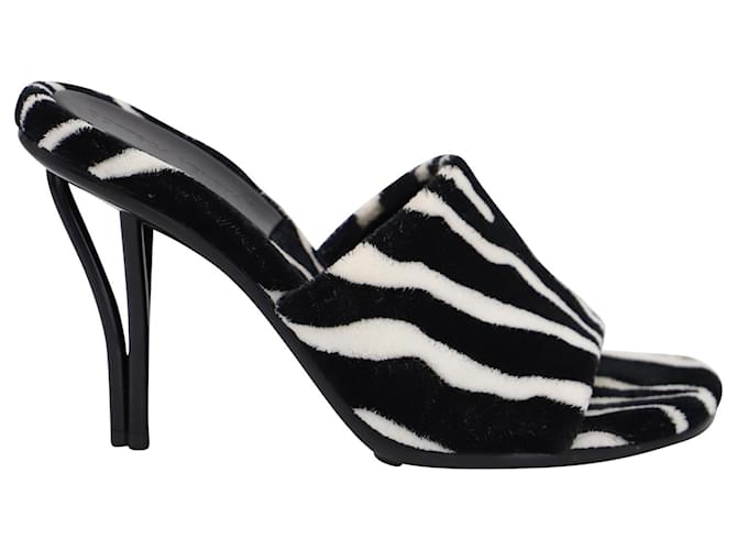 Bottega Veneta Sandalen mit Zebramuster aus schwarzem und weißem Synthetik Synthetisch  ref.862173