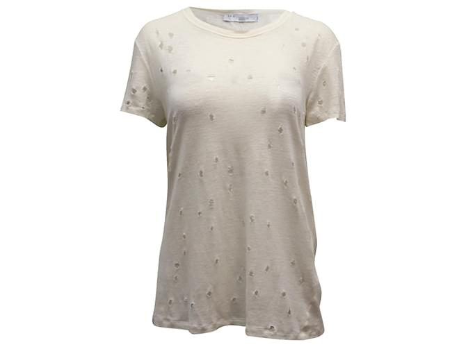 Iro Clay T-Shirt in Ecru Linen White Cream  ref.862194